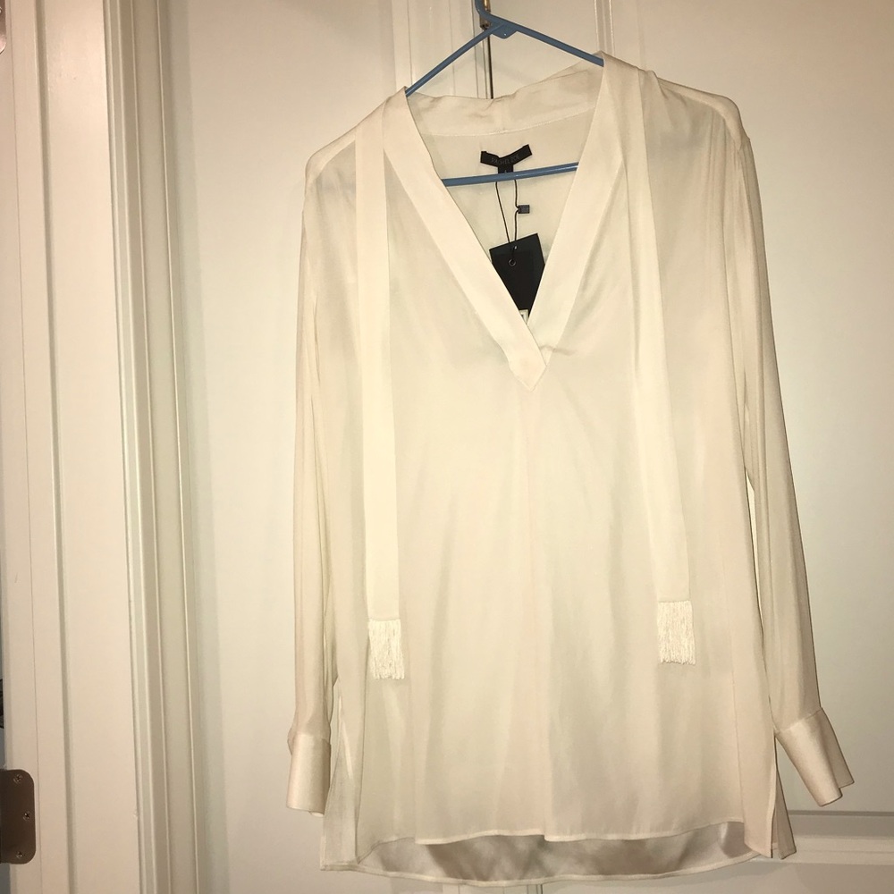 RACHEL ZOE silk blouse with scarf